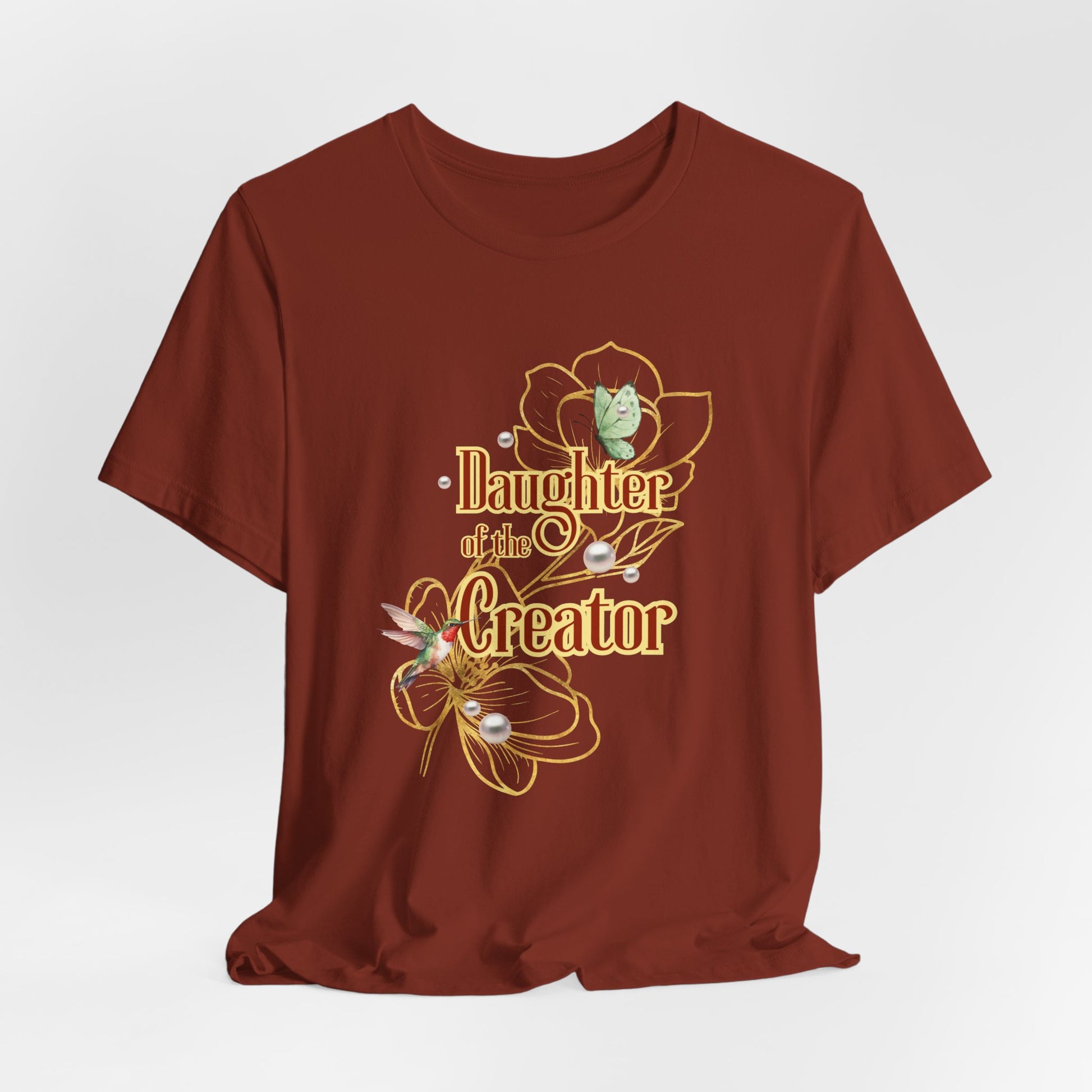 Daughter of the Creator Floral Cross Tee