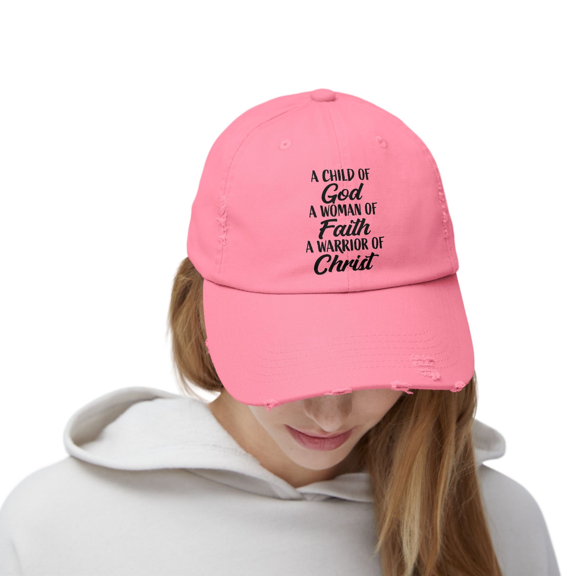 Woman Of Faith Distressed Cap