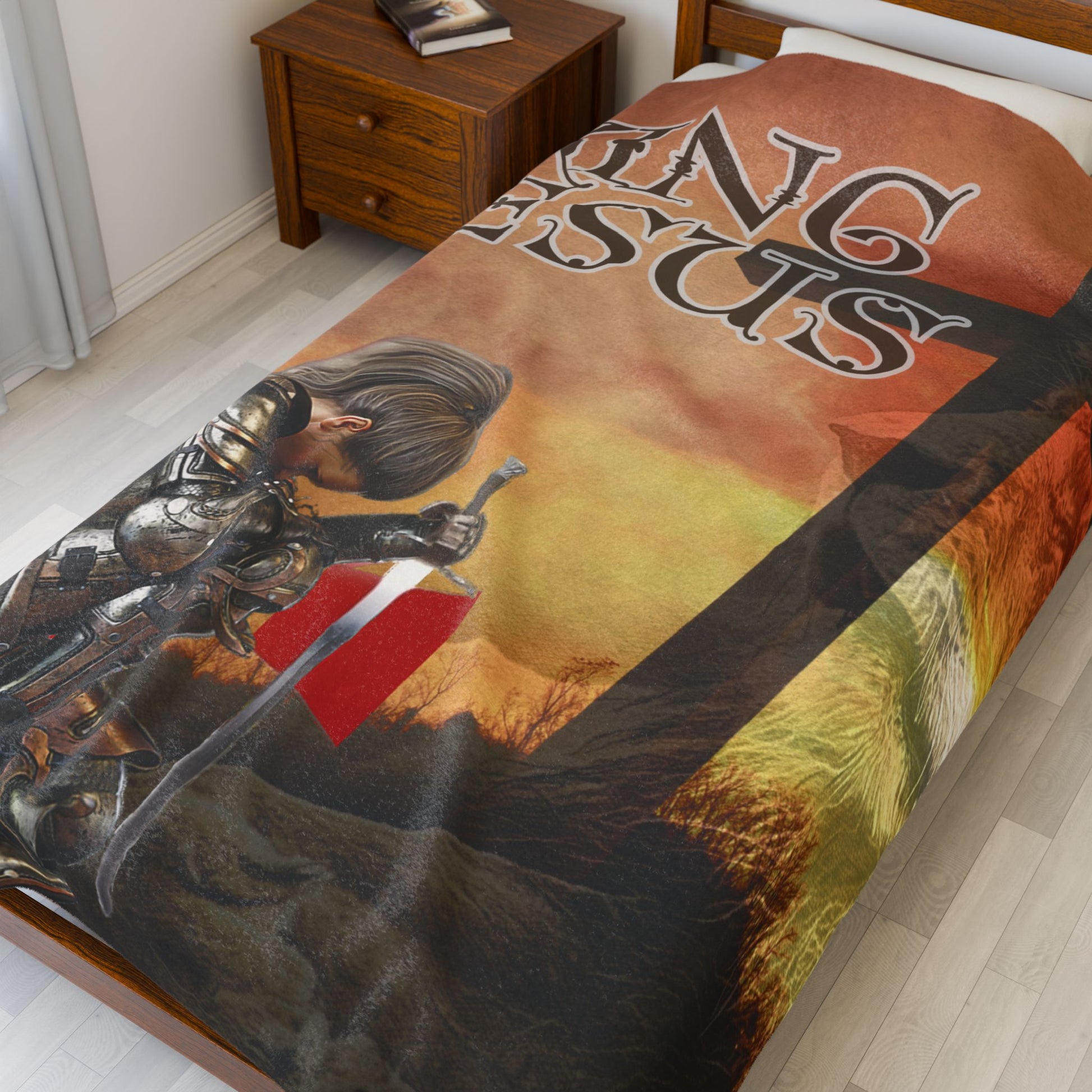 King Jesus Plush Blanket