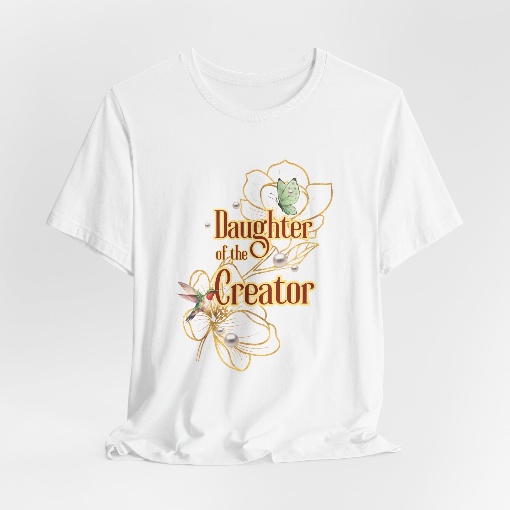 Daughter of the Creator Floral Cross Tee