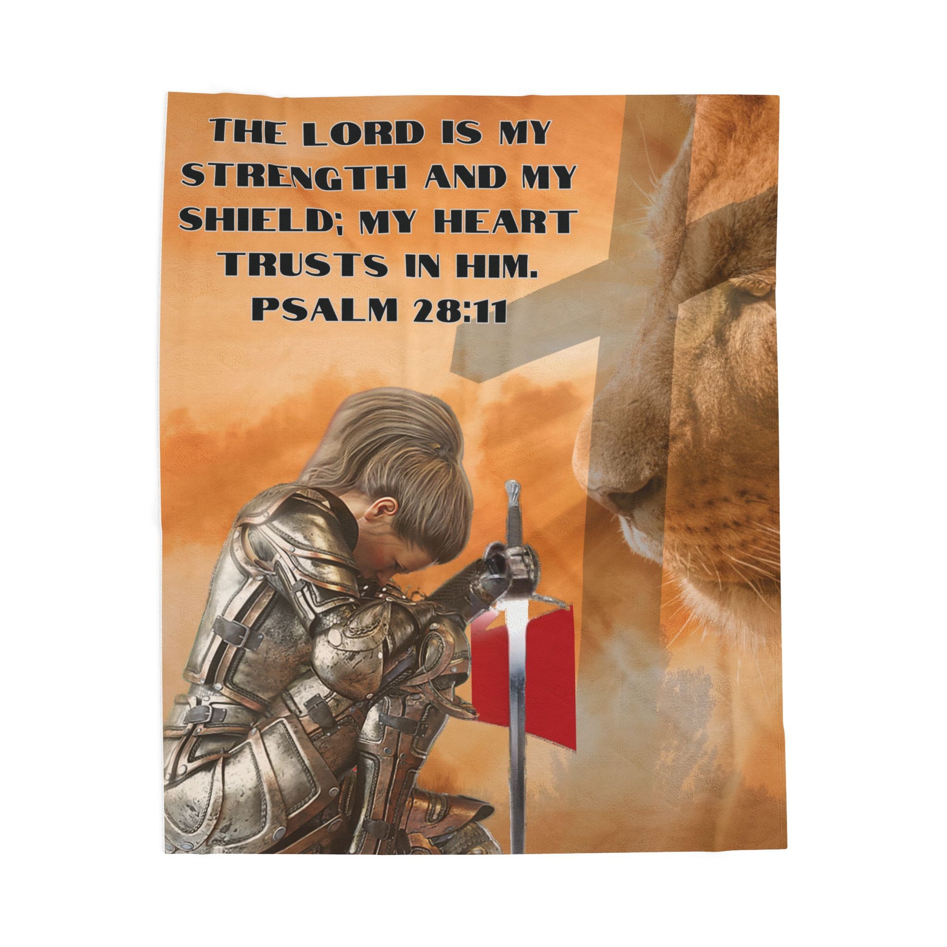 Inspirational Velveteen Plush Psalm 28:11