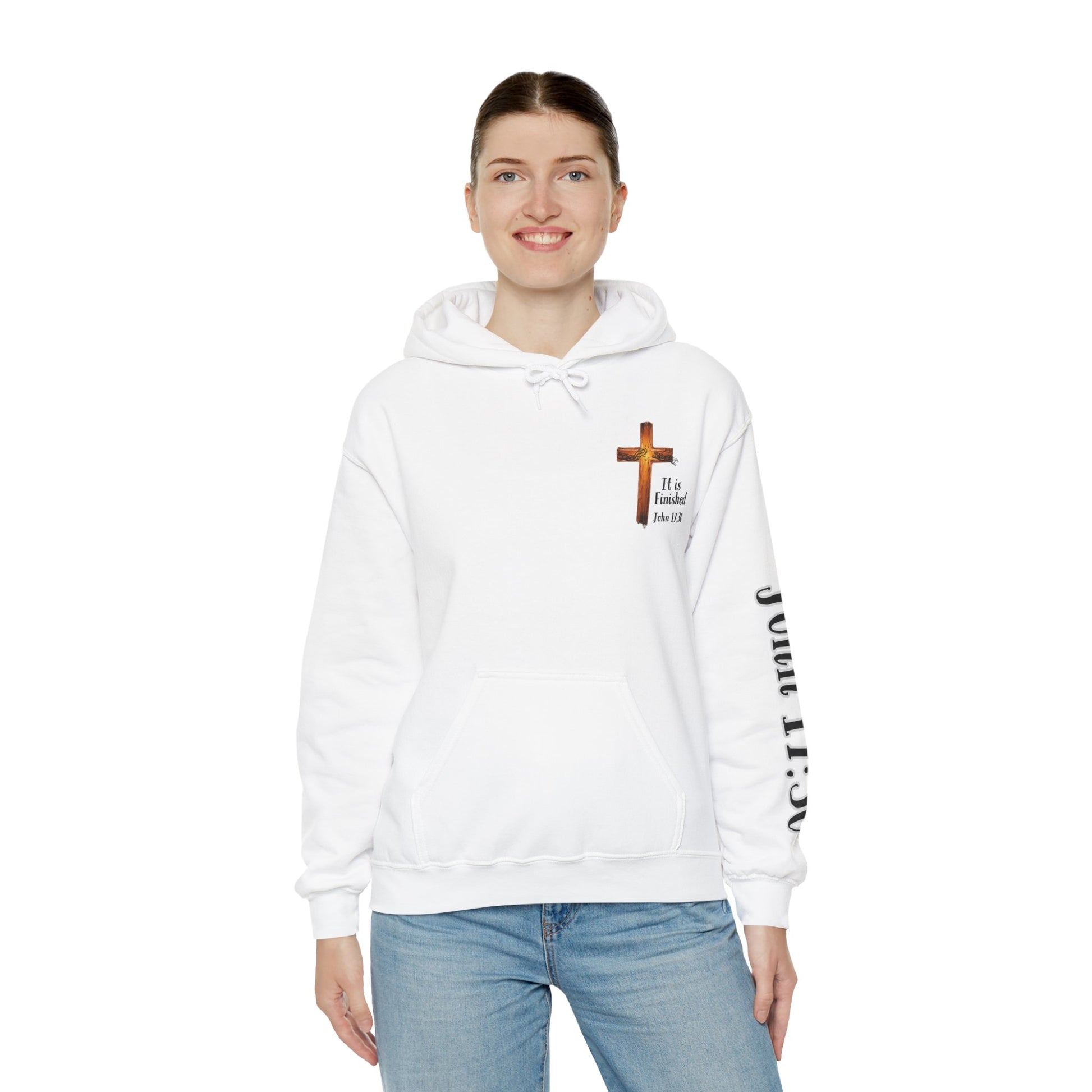Faith-Inspired Unisex Heavy Blend™ Hoodie - Printed on the Back, Sleeve and Front