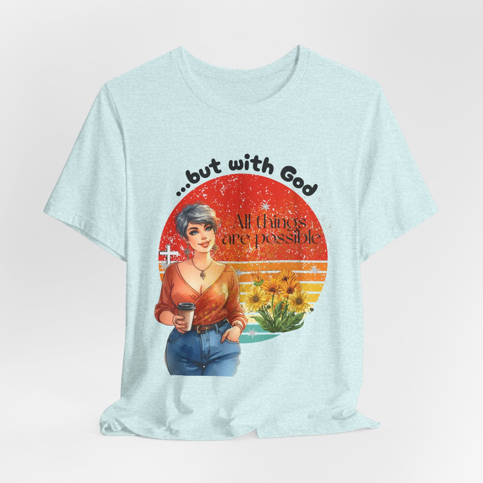 'All Things Are Possible' Floral Tee