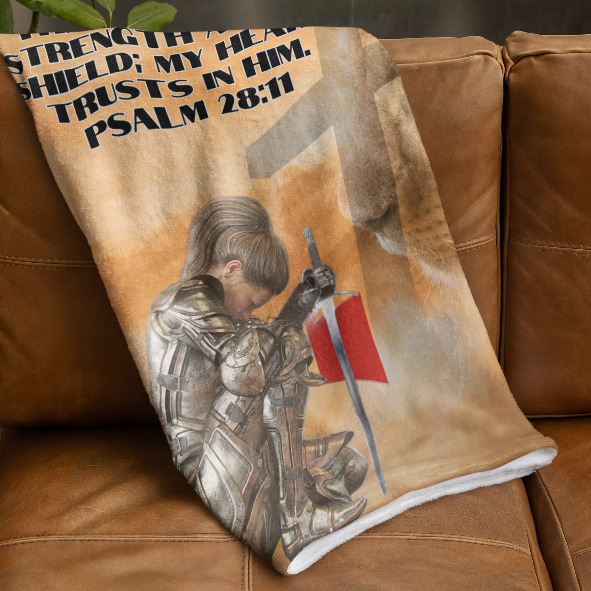 Inspirational Velveteen Plush Psalm 28:11